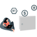 پیش‌نمایش فایل girl-collecting-money-in-wallet-13619027 از پک ان‌اف‌تی (توکن غیرمثلی)