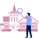 پیش‌نمایش فایل man-is-doing-research-on-church-14326590 از پک کلیسا
