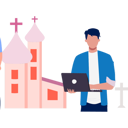 پیش‌نمایش فایل man-is-finding-church-location-14326581 از پک کلیسا