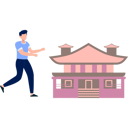 پیش‌نمایش فایل man-is-running-towards-church-14326613 از پک کلیسا