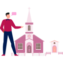 پیش‌نمایش فایل man-is-telling-about-missionary-church-14326594 از پک کلیسا