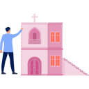 پیش‌نمایش فایل man-looking-at-cathedral-temple-building-14326604 از پک کلیسا