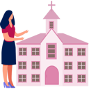 پیش‌نمایش فایل woman-is-showing-cathedral-exterior-14326601 از پک کلیسا