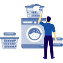 پیش‌نمایش فایل man-cleaning-service-worker-doing-laundry-14326952 از پک ماشین لباس‌شویی