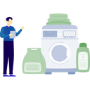 پیش‌نمایش فایل man-is-discuss-about-laundry-detergent-14326963 از پک ماشین لباس‌شویی