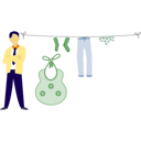 پیش‌نمایش فایل man-is-drying-clothes-14326973 از پک ماشین لباس‌شویی