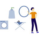 پیش‌نمایش فایل man-is-pointing-mirror-14326969 از پک ماشین لباس‌شویی