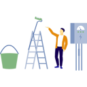 پیش‌نمایش فایل man-is-showing-painting-brush-14326944 از پک ماشین لباس‌شویی
