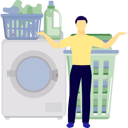 پیش‌نمایش فایل man-showing-washing-machine-14326957 از پک ماشین لباس‌شویی