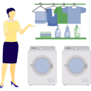 پیش‌نمایش فایل woman-is-drying-wash-clothes-14326961 از پک ماشین لباس‌شویی