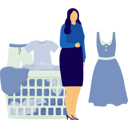 پیش‌نمایش فایل woman-is-pointing-laundry-basket-14326977 از پک ماشین لباس‌شویی
