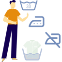 پیش‌نمایش فایل man-checking-iron-temperature-14327017 از پک ماشین لباس‌شویی