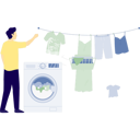 پیش‌نمایش فایل man-is-drying-clothes-on-rope-14326999 از پک ماشین لباس‌شویی