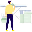پیش‌نمایش فایل man-is-ironing-clothes-14326988 از پک ماشین لباس‌شویی