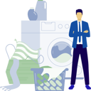 پیش‌نمایش فایل man-loading-wash-machine-to-clean-clothes-14327026 از پک ماشین لباس‌شویی