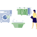 پیش‌نمایش فایل woman-is-looking-dry-clothes-14327003 از پک ماشین لباس‌شویی