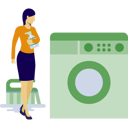 پیش‌نمایش فایل woman-is-looking-washing-machine-14327013 از پک ماشین لباس‌شویی