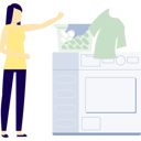 پیش‌نمایش فایل woman-is-pointing-basket-cloths-14327021 از پک ماشین لباس‌شویی