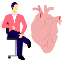 پیش‌نمایش فایل man-sitting-on-chair-looking-human-heart-14327203 از پک روز جهانی آسم