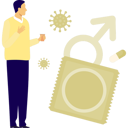 پیش‌نمایش فایل man-seeing-virus-safely-condom-14327140 از پک روز جهانی ایدز