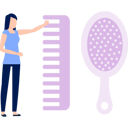 پیش‌نمایش فایل woman-showing-comb-brush-13010341 از پک زیبایی‌شناسی / آرایشی