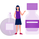پیش‌نمایش فایل woman-pointing-hair-care-product-13010426 از پک زیبایی‌شناسی / آرایشی