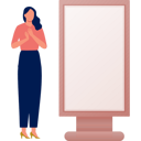 پیش‌نمایش فایل the-girl-happy-with-blank-bill-board-12860490 از پک تابلوهای تبلیغاتی