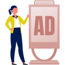 پیش‌نمایش فایل the-girl-is-pointing-advertisement-12860471 از پک تابلوهای تبلیغاتی