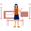 پیش‌نمایش فایل the-girl-is-pointing-new-arrival-bill-board-12860437 از پک تابلوهای تبلیغاتی