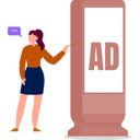 پیش‌نمایش فایل the-girl-is-talking-about-payment-board-12860448 از پک تابلوهای تبلیغاتی