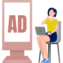 پیش‌نمایش فایل the-girl-is-thinking-about-ad-board-12860469 از پک تابلوهای تبلیغاتی