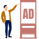 پیش‌نمایش فایل the-man-is-presenting-ad-bill-board-12860447 از پک تابلوهای تبلیغاتی