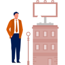 پیش‌نمایش فایل the-man-is-seeing-bill-board-on-building-12860484 از پک تابلوهای تبلیغاتی