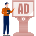 پیش‌نمایش فایل the-man-is-showing-advertisement-12860467 از پک تابلوهای تبلیغاتی