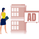 پیش‌نمایش فایل the-woman-is-looking-building-ad-12860476 از پک تابلوهای تبلیغاتی