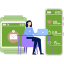 پیش‌نمایش فایل girl-is-checking-mail-notification-on-watch-14360629 از پک فروشگاه لوازم جانبی و تخفیف‌ها