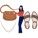 پیش‌نمایش فایل girl-is-holding-hand-bag-14360642 از پک فروشگاه لوازم جانبی و تخفیف‌ها