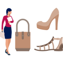 پیش‌نمایش فایل girl-is-seeing-sale-shoes-14360628 از پک فروشگاه لوازم جانبی و تخفیف‌ها