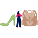پیش‌نمایش فایل girl-is-showing-leather-bag-14360624 از پک فروشگاه لوازم جانبی و تخفیف‌ها