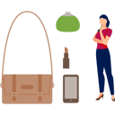 پیش‌نمایش فایل lady-is-thinking-about-new-hand-craft-bag-14360702 از پک فروشگاه لوازم جانبی و تخفیف‌ها