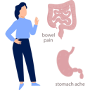 پیش‌نمایش فایل girl-pointing-bowel-pain-14360441 از پک کولون و روده بزرگ