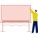 پیش‌نمایش فایل boy-showing-advertising-billboard-14360320 از پک تابلوهای تبلیغاتی