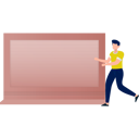 پیش‌نمایش فایل boy-showing-laptop-device-14360346 از پک تابلوهای تبلیغاتی