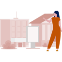 پیش‌نمایش فایل girl-explain-solar-board-14360329 از پک تابلوهای تبلیغاتی