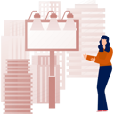 پیش‌نمایش فایل girl-representing-lights-billboard-14360337 از پک تابلوهای تبلیغاتی