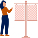 پیش‌نمایش فایل girl-showing-advertisement-board-14360322 از پک تابلوهای تبلیغاتی