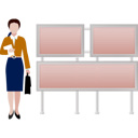پیش‌نمایش فایل girl-standing-near-billboard-14360315 از پک تابلوهای تبلیغاتی