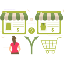 پیش‌نمایش فایل girl-deciding-product-to-buy-from-online-shopping-store-4403783 از پک تجارت الکترونیک و خرید