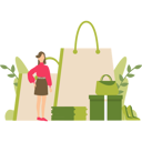 پیش‌نمایش فایل girl-standing-with-shopping-bags-4403793 از پک تجارت الکترونیک و خرید