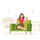 پیش‌نمایش فایل girl-doing-online-shopping-4403720 از پک خرید و تجارت الکترونیک